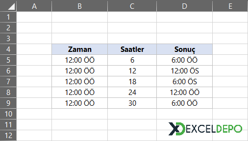 Zamana Ondalık Saat Ekleme