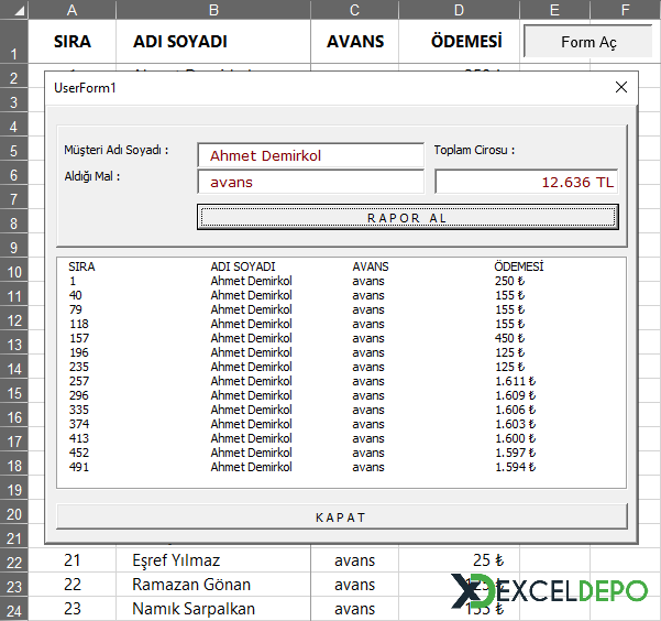 ListBox'a Kriter Bazlı Listeleme Yapma