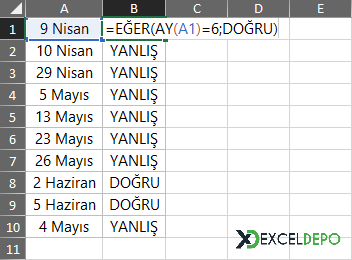 EĞER ve AY Kullanımı