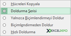 Doldurma Seçenekleri
