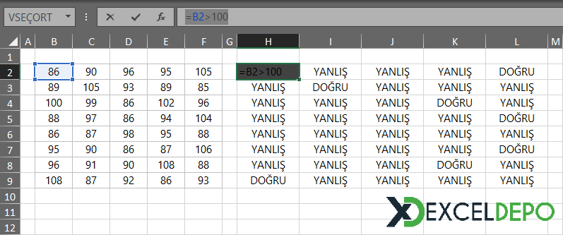 Koşullu Biçimlendirme formül kopyalama