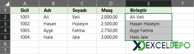 Hızlı Doldurma Özelliği