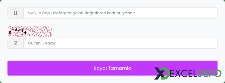 SMS ile Gelen Kodu Girme