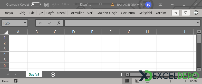Sütun isimlerinde harf yerine rakam yazma