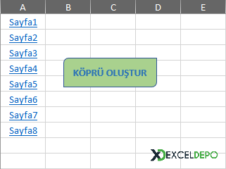 Excel Sıralı Köprü Oluşturma