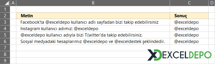 Belirli Karakterle Kaşlayan Kelimeyi Bulma