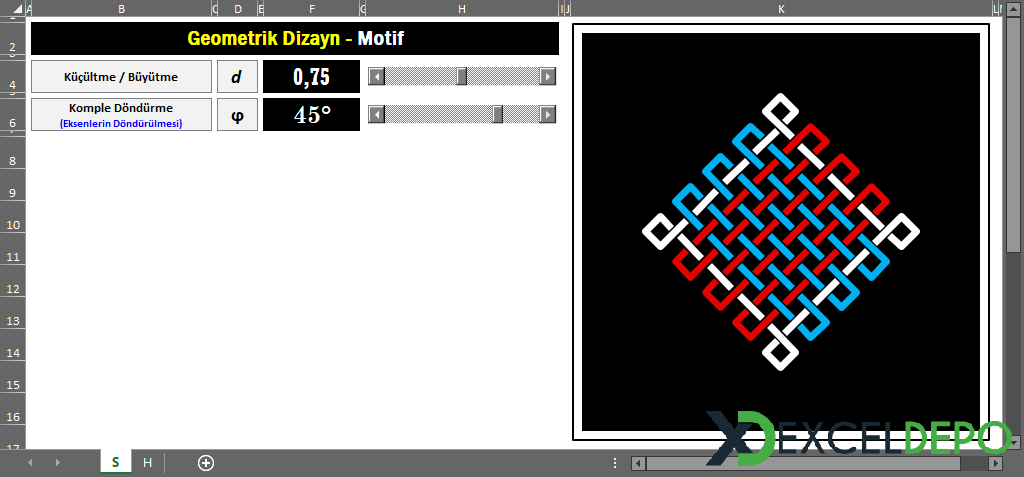Geometrik Motif Dizayn Örneği
