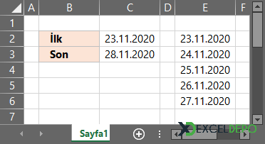 Excel LET formülü