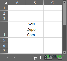 Excelde Hücreye Sığmayan Yazı