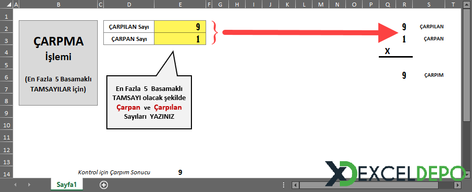 X Basamaklı İki Sayının Basamak Basamak Çarpımı X Basamaklı İki Sayının Basamak Basamak Çarpımı