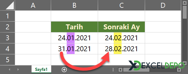 Bir Sonraki Ayın Aynı Gününü Bulma Bir Sonraki Ayın Aynı Gününü Bulma