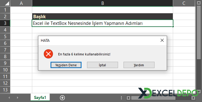 X Sayıda Kelimeden Fazla Kullanılmasını Engellemek X Sayıda Kelimeden Fazla Kullanılmasını Engellemek