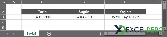 Kullanıcı Tanımlı Fonksiyon ile Yaş Hesaplama Kullanıcı Tanımlı Fonksiyon ile Yaş Hesaplama