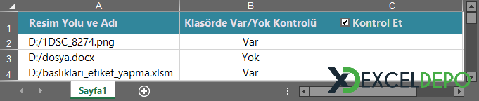 CheckBox Nesnesi ile Klasörde Dosya Kontrolü CheckBox Nesnesi ile Klasörde Dosya Kontrolü