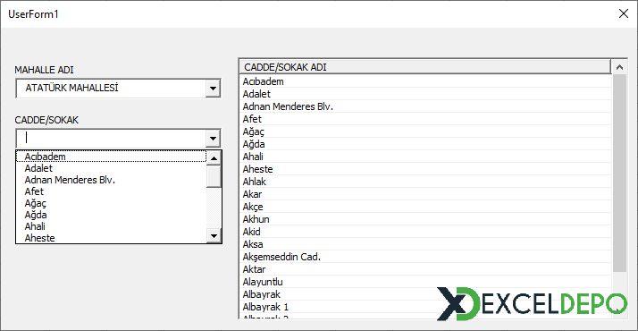 ComboBox ve ListView Nesnelerine Veri Alma ComboBox ve ListView Nesnelerine Veri Alma