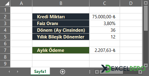 Kredi İçin Ödeme Hesaplama Kredi İçin Ödeme Hesaplama
