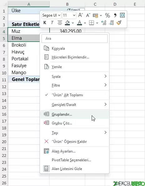 Gruplandır