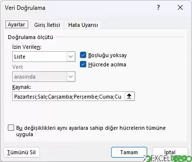Veri Doğrulama