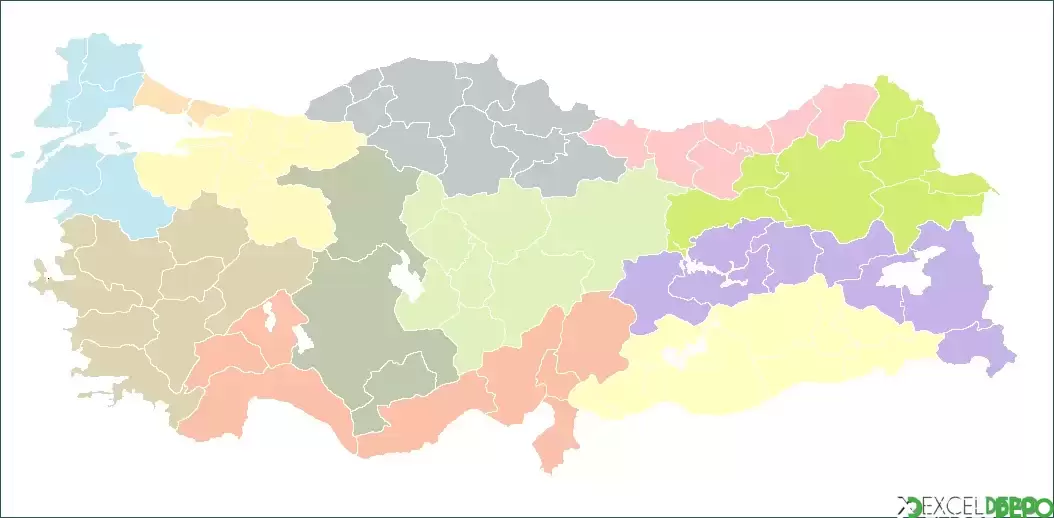 Excel Hücrelerinden Türkiye Haritası Oluşturma