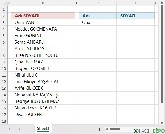 AD Ayırma