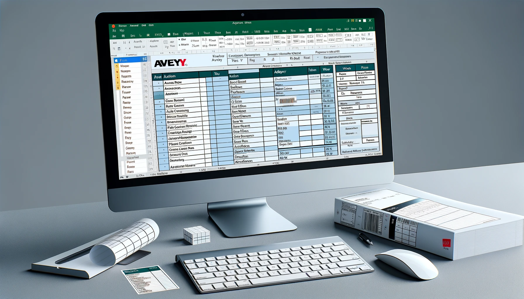 Avery 8160 Etiketlerini Yazdırma