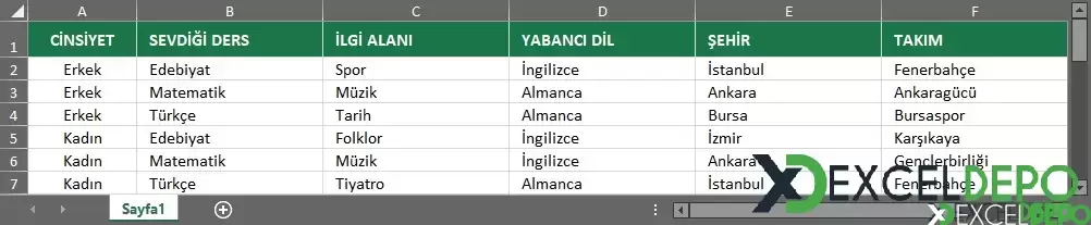 Birden Fazla Kritere Göre Arama Yapma