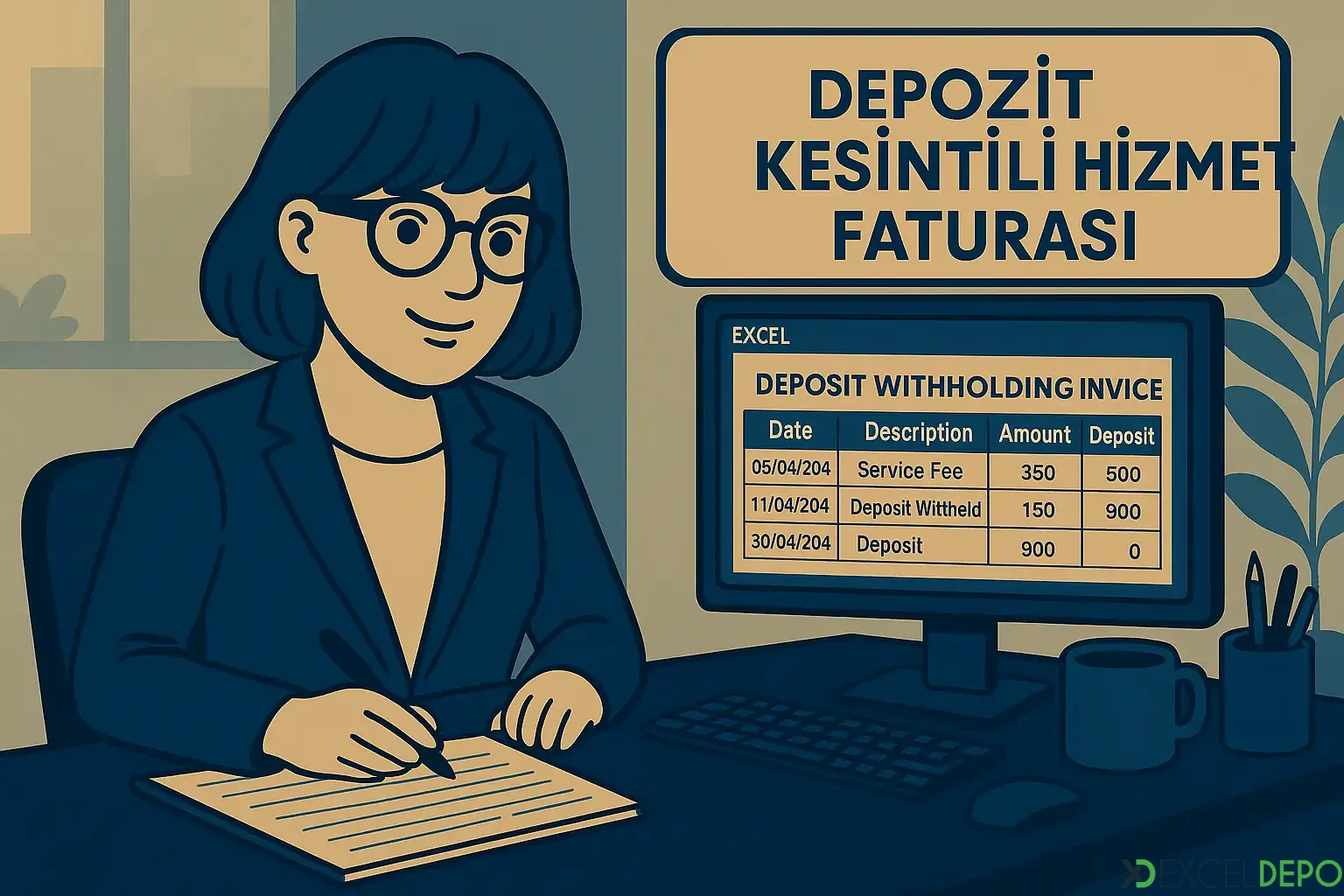 Depozit Kesintili Hizmet Faturası