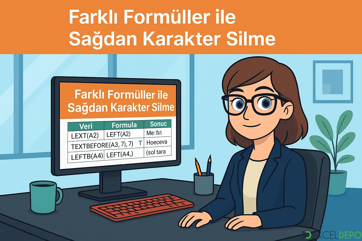 Farklı Formüller ile Sağdan Karakter Silme