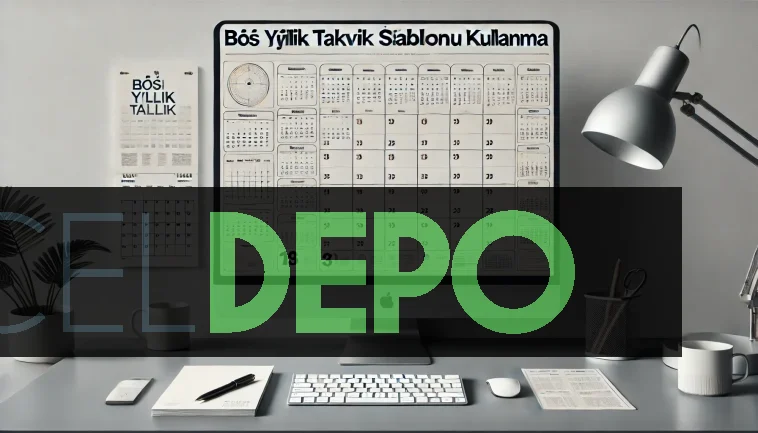 Boş Yıllık Takvim Şablonu Kullanma