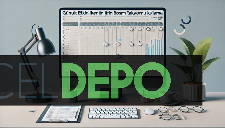 Günlük Etkinlikler için Boş Takvim Şablonu Kullanma