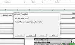 Runtime error 1004 hatası veriyor