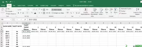 Excel Taksit Takip Programı Problemi!