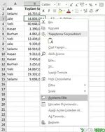 Excel Açıklamaları