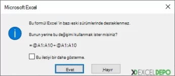 Excel Örtük Kesişim Işleci Ve Kullanımı