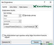 Hafta Sonlarına Denk Gelen Tarihleri Reddetme