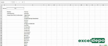 Excel Hücresinde Arama Kutusu