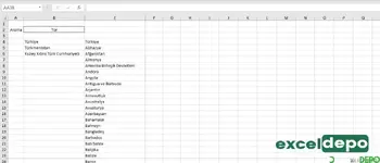Excel Hücresinde Arama Kutusu