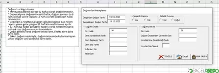 Doğum Izni Hesaplama Formunu Inceleme