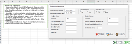 Doğum Izni Hesaplama Formunu Inceleme