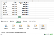 Değişen Toplam Alma
