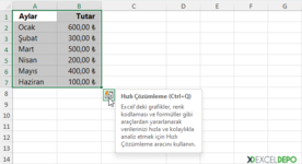Hızlı Çözümleme Penceresini Açma