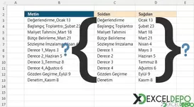 Metni Sağdan ve Soldan Parçalara Ayırma