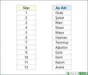 Sayıları Ay İsimlerine Dönüştürme