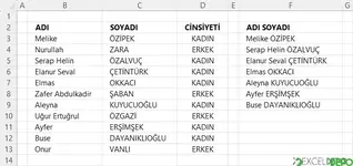 İstenilen Değerleri Yatay Olarak Filtreleme