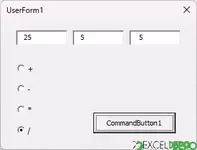 UserForm Üzerinde Dört İşlem Yapma