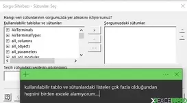 Microsoft Query SQL Datası Çekme