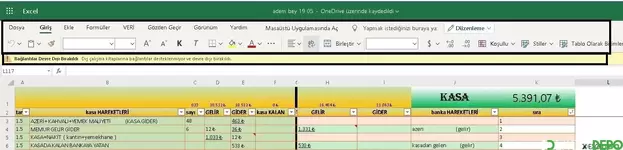 onlıne Excel sorunlarım