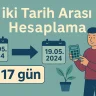 İki Tarih Arası Hesaplama