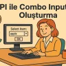 API ile Combo InputBox Oluşturma