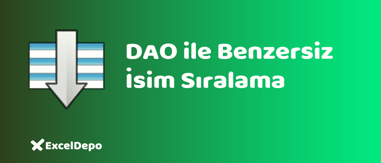 DAO ile Benzersiz İsim Sıralama